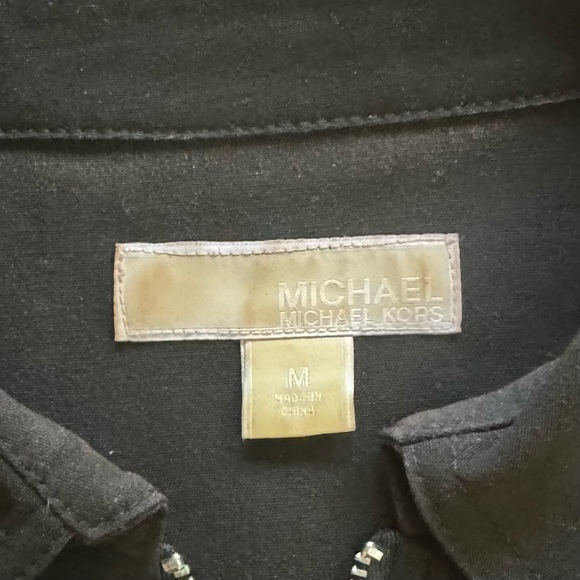 Michael Kors Women’s Black Dress -Casual Short Sleeves w/ Silver Details -Size M - Picture 13 of 15